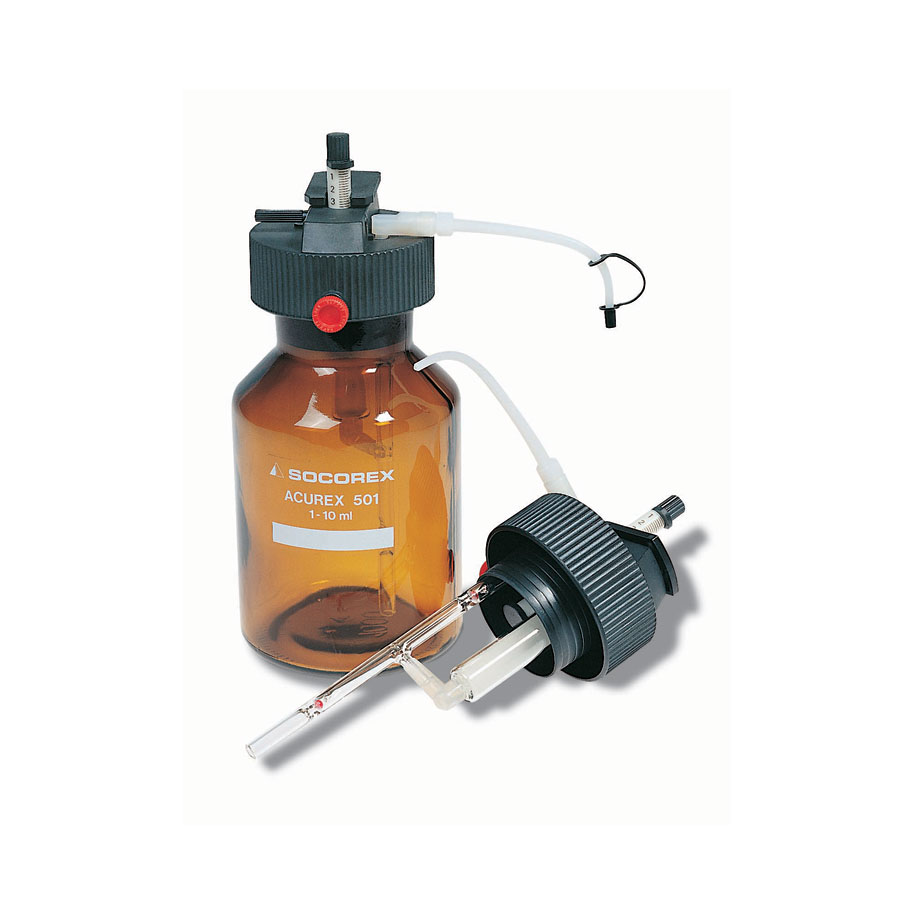 SOCOREX 501紧凑型瓶口移液器 分液范围0.4-5 mL 试剂瓶500ml - Acurex™紧凑型瓶口配液器